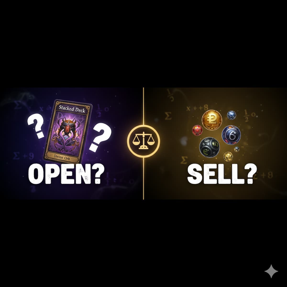 Stacked Deck EV & Variance analysis — when to open vs sell for maximum profit in Path of Exile