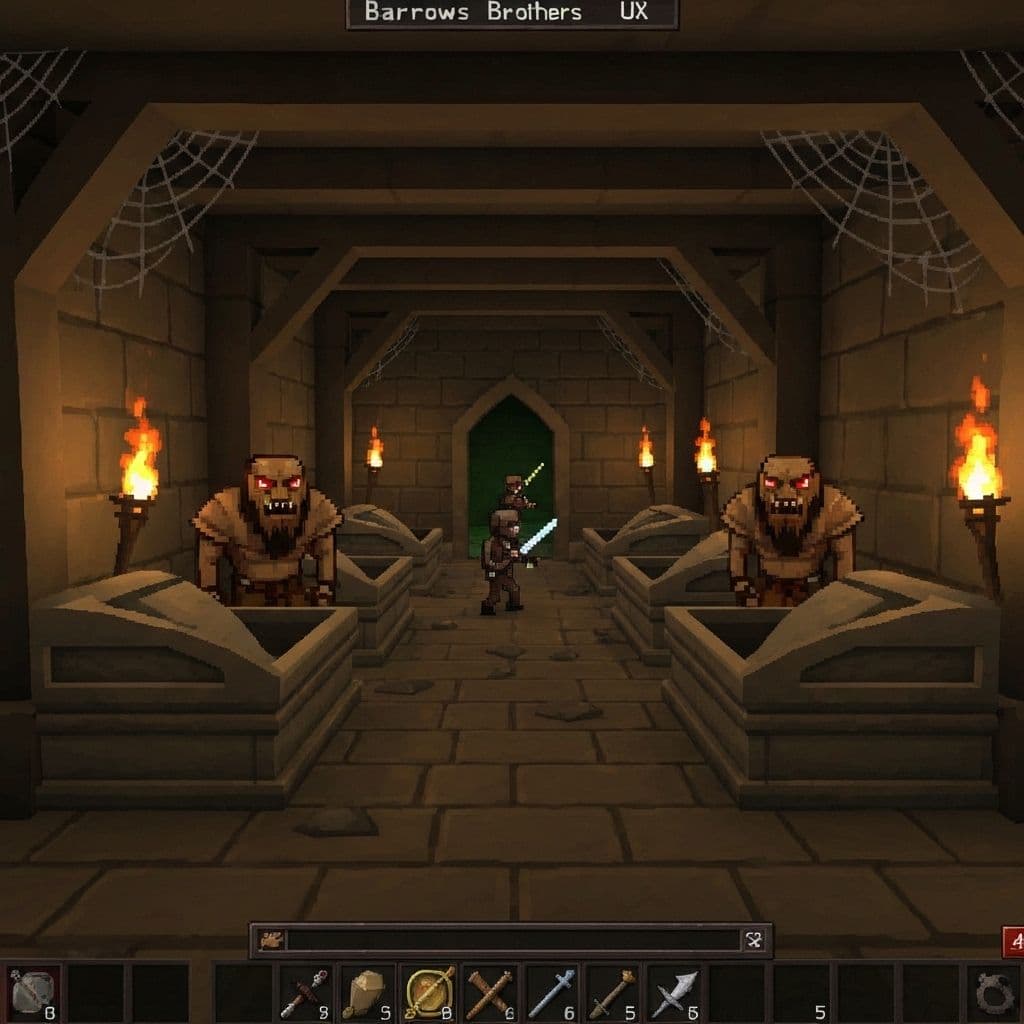 Old School RuneScape Barrows screenshot – calculate drop rates and profits for Barrows chests